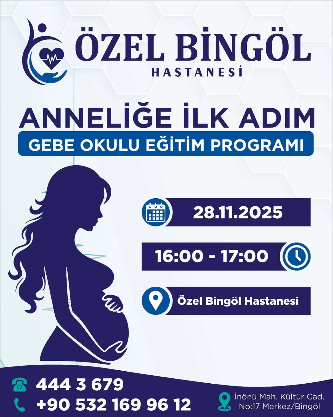Özel Bingöl Hastanesi'nde Anne Adaylarına Yönelik Ücretsiz Gebe Eğitimi