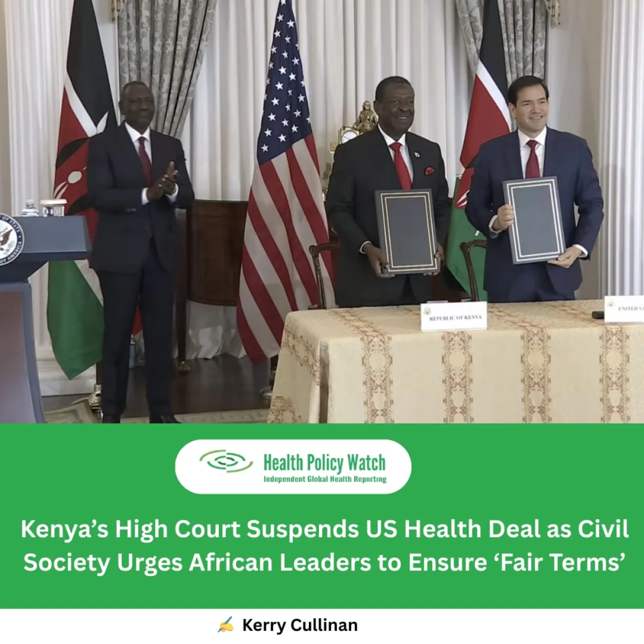 Kenya Yüksek Mahkemesi ABD ile Sağlık Anlaşmasını Durdurdu