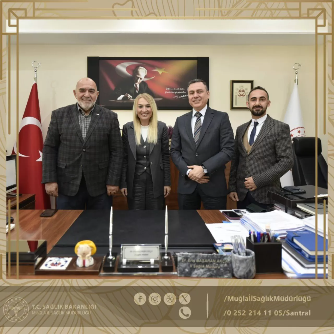 Kızılay Muğla İl Sağlık Müdürü'nü Ziyaret Etti