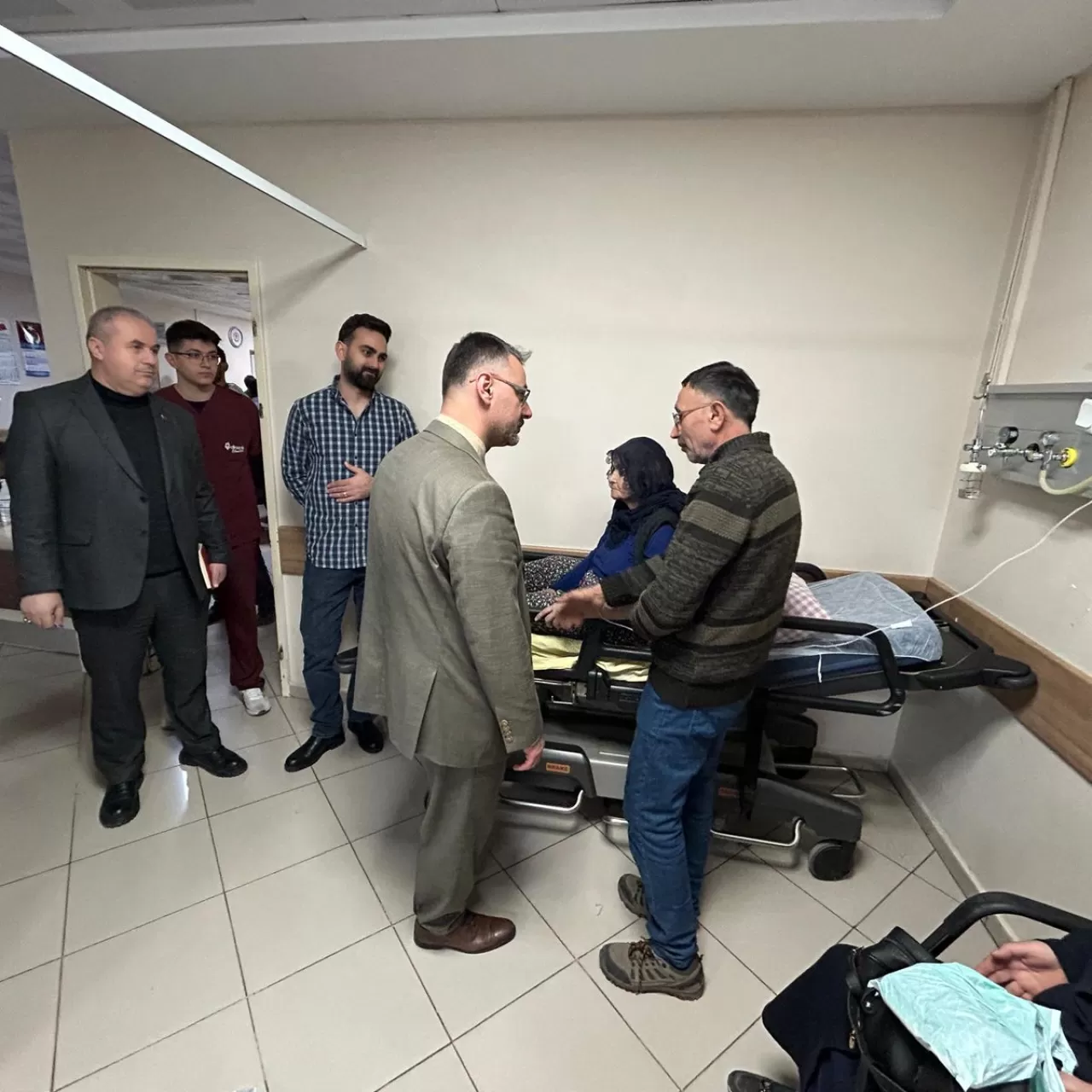 Tokat Devlet Hastanesi'nde İdarecilerden Personel ve Hasta Ziyareti