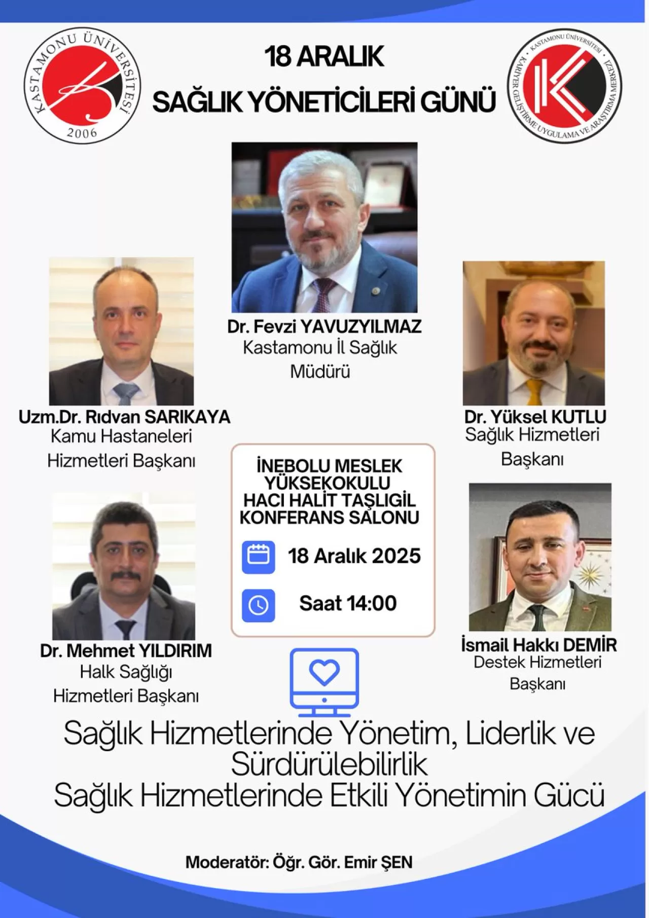 Kastamonu'da Sağlık Yöneticileri Günü'nde Liderlik ve Sürdürülebilirlik Paneli
