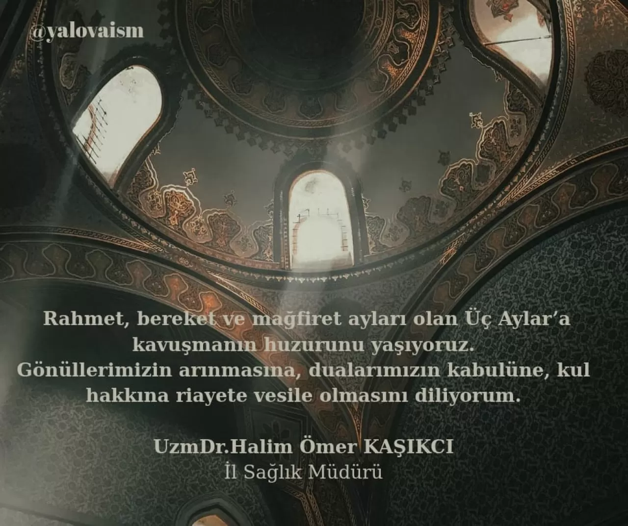 Yalova İl Sağlık Müdürü'nden Üç Aylar Mesajı