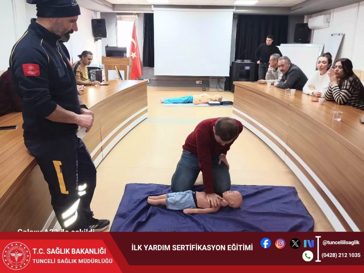 Tunceli'de Emniyet Personeline İlk Yardım Sertifikasyon Eğitimi