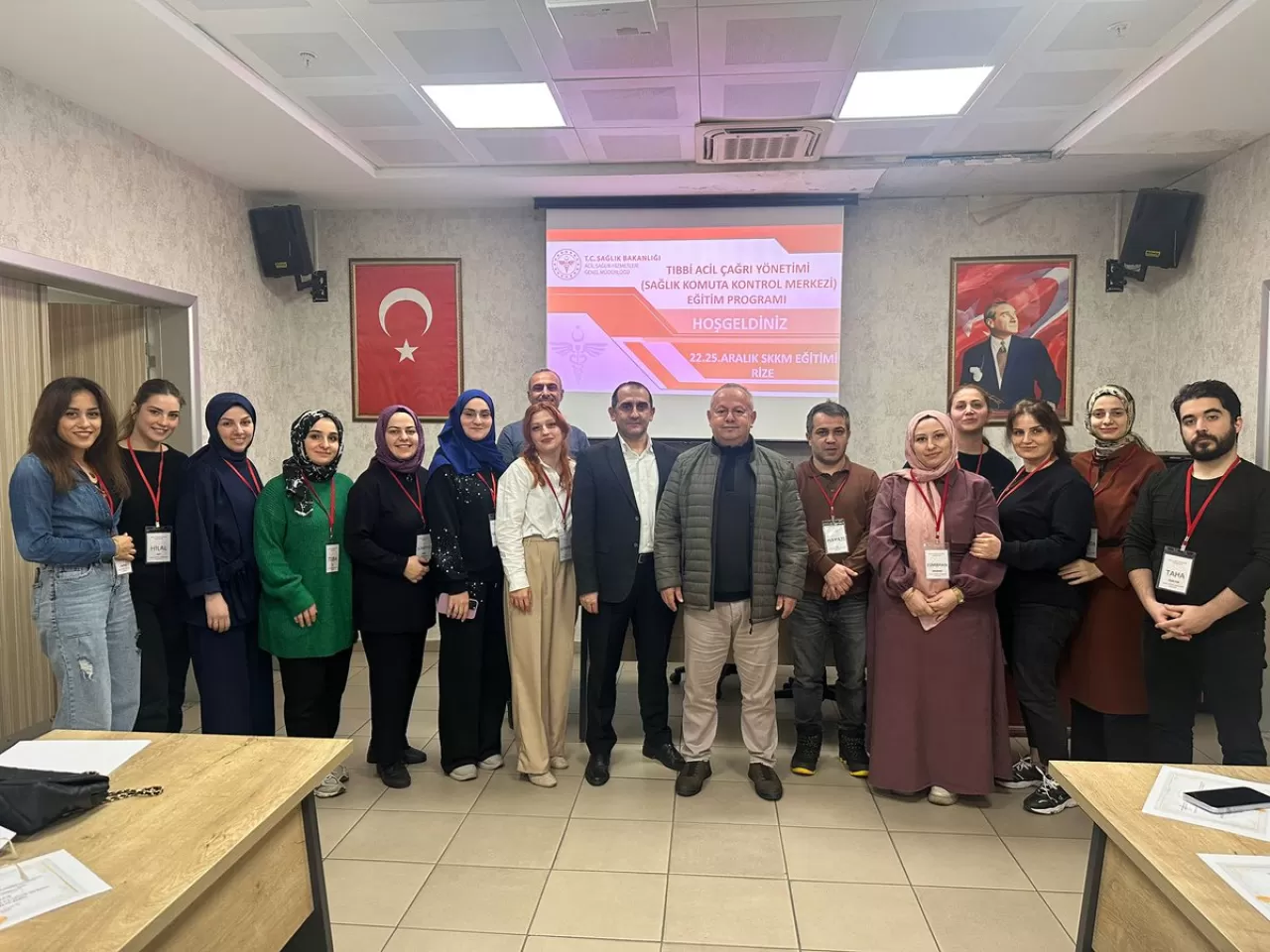 Rize'de Komuta Kontrol Merkezi Personeline Tıbbi Acil Çağrı Yönetimi Eğitimi