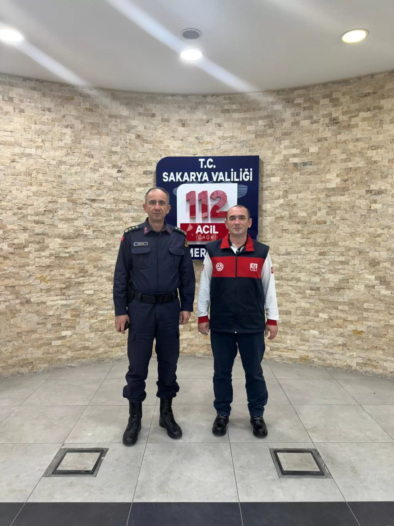 Sakarya'da 112 Acil Çağrı Merkezi'ne Jandarma Komutanından Ziyaret