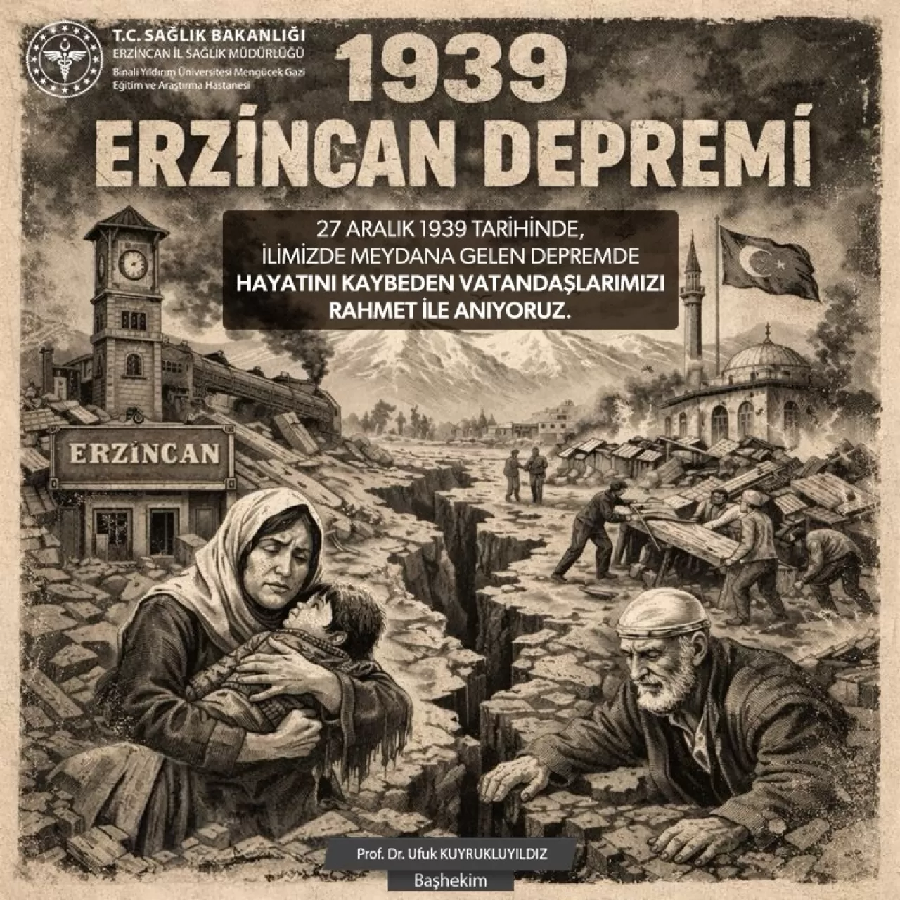 Erzincan'da 1939 Depreminin Yıl Dönümünde Anma ve Dayanışma Mesajı