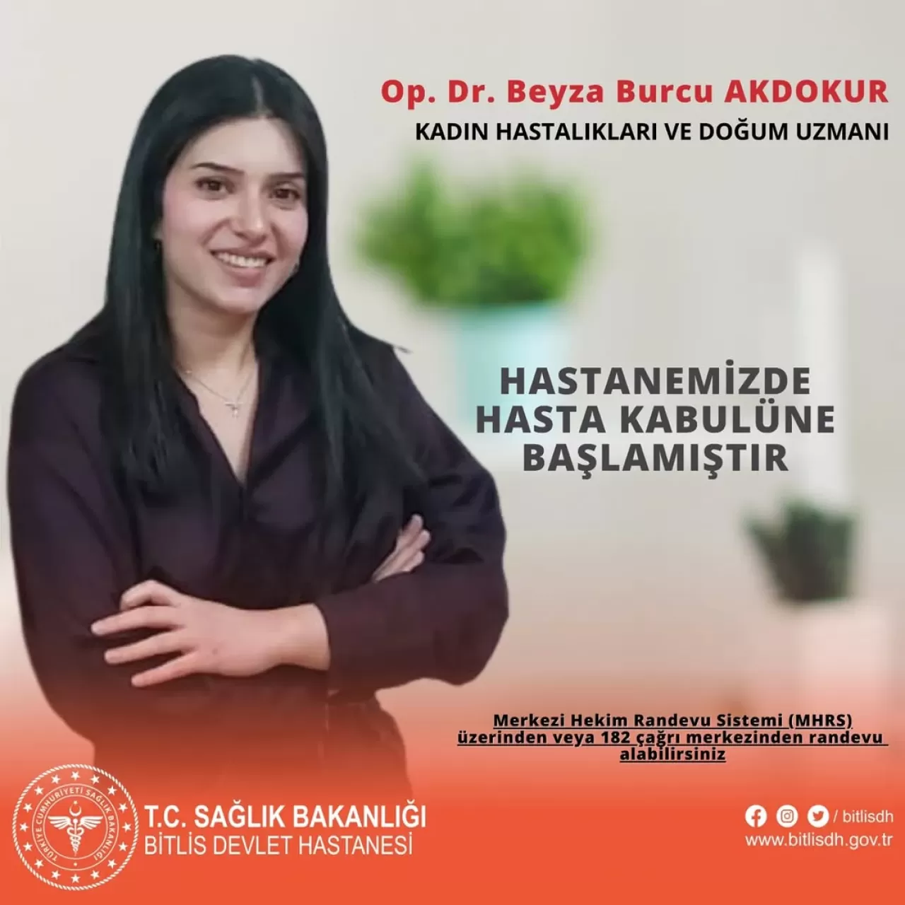 Bitlis Devlet Hastanesi'ne Yeni Kadın Doğum Uzmanı