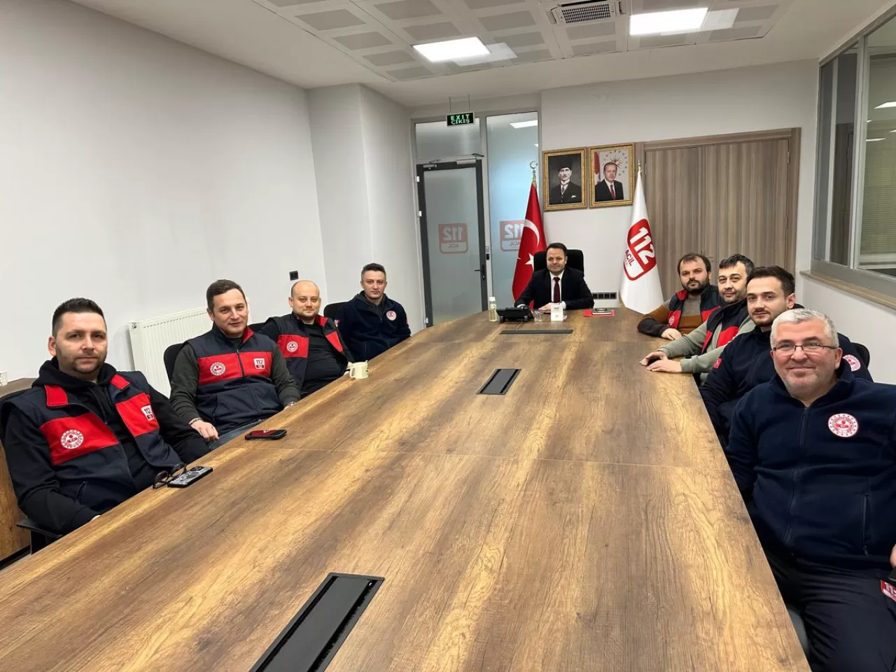 Giresun 112 Acil Çağrı Merkezi'nde Değerlendirme Toplantısı Yapıldı