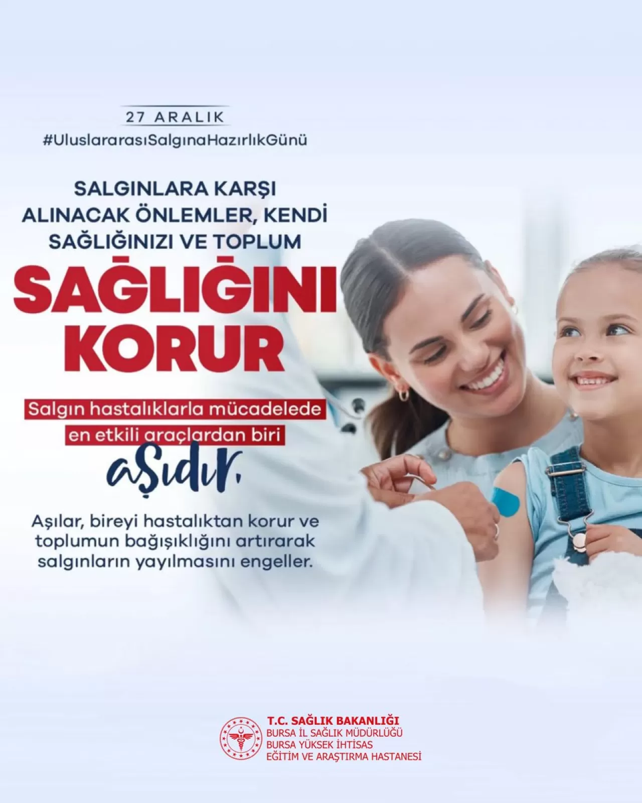 Uluslararası Salgına Hazırlık Günü'nde Aşı Takvimi Uyarısı