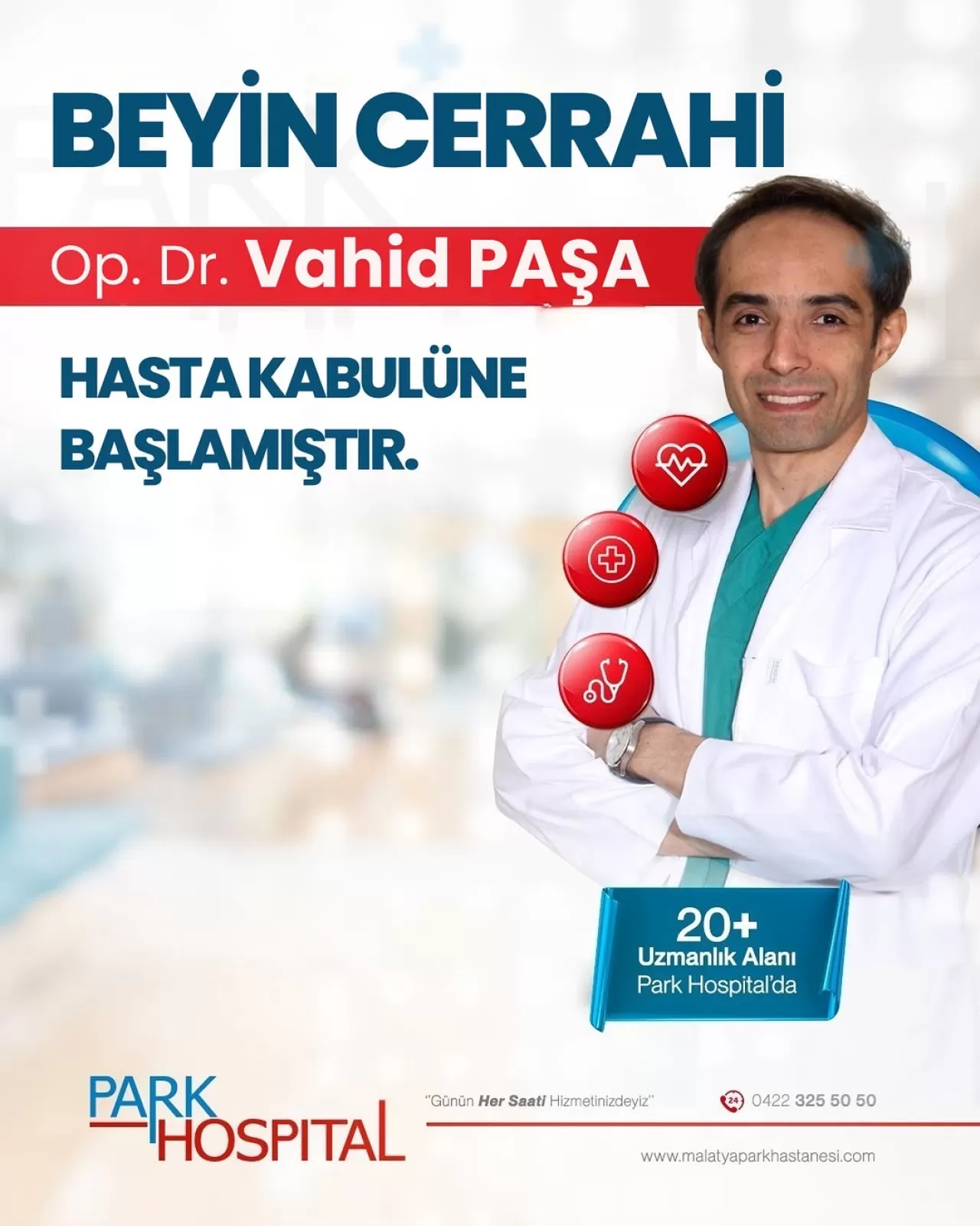 Op. Dr. Vahid Paşa, Malatya Park Hastanesi'nde Göreve Başladı