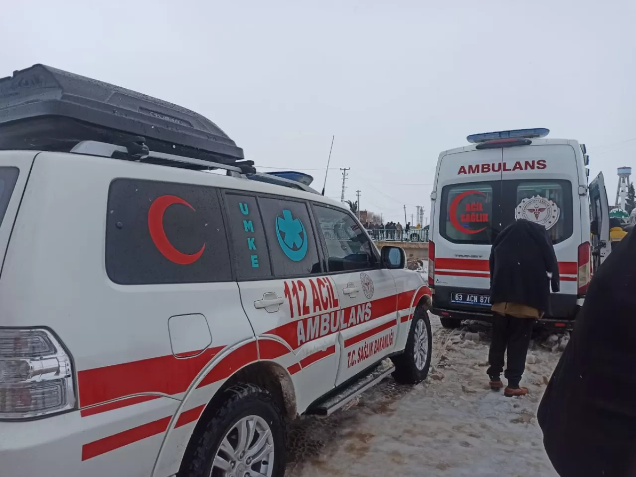 Şanlıurfa'da Kar Yağışında Sağlık Ekipleri Gece Gündüz Demeden Hizmet Veriyor