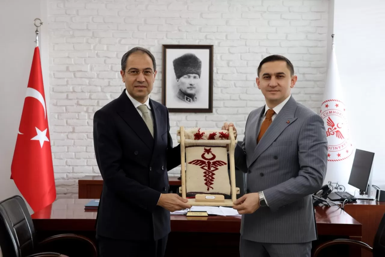 Kayseri Cumhuriyet Başsavcı Vekili Ahmet İhsan Koç, İl Sağlık Müdürü Dr. Mehmet Erşan'ı Ziyaret Etti