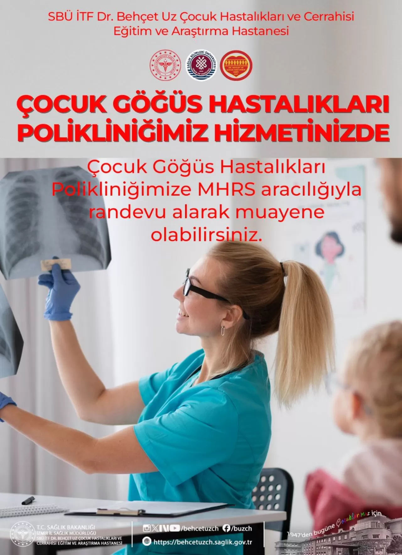 İzmir Dr. Behçet Uz Çocuk Hastanesi'nde Yeni Çocuk Göğüs Hastalıkları Polikliniği Açıldı