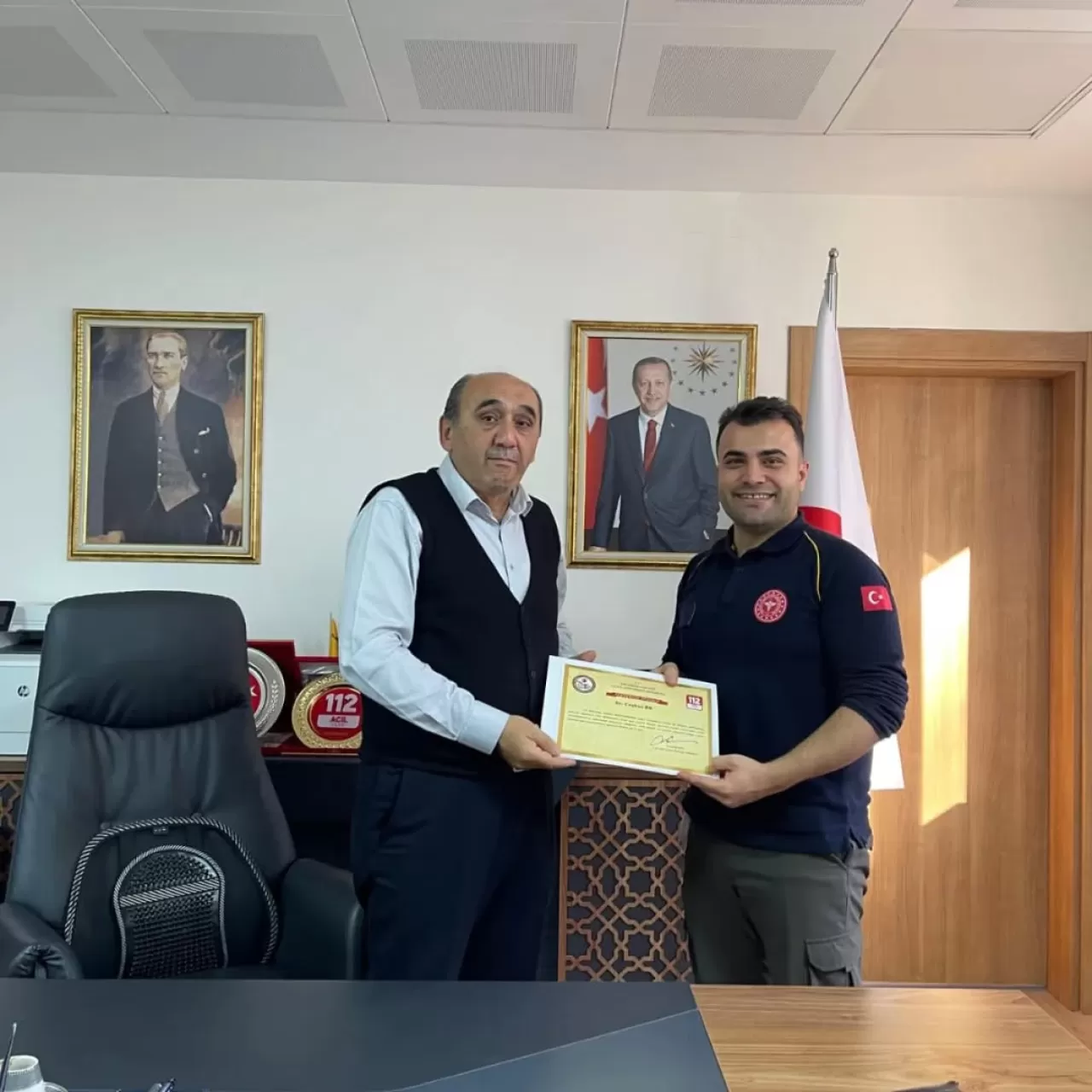 Kastamonu 112 Acil Çağrı Merkezi'nde Görev Değişikliği Töreni