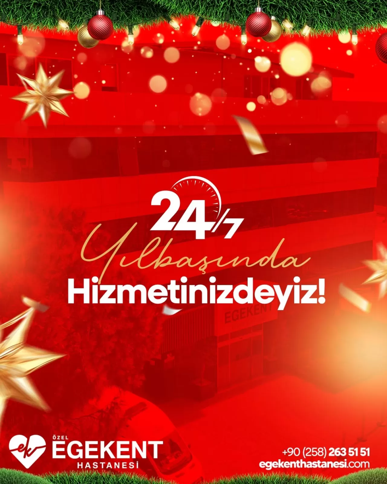 Denizli Özel Egekent Hastanesi, Yılbaşı Gününde Kesintisiz Sağlık Hizmeti Verecek