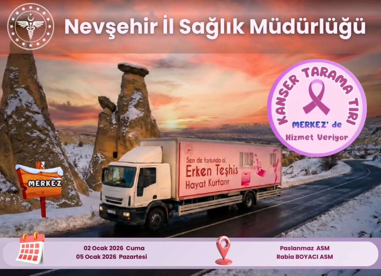 Nevşehir'de Kanser Tarama Tırı Vatandaşlarla Buluşuyor