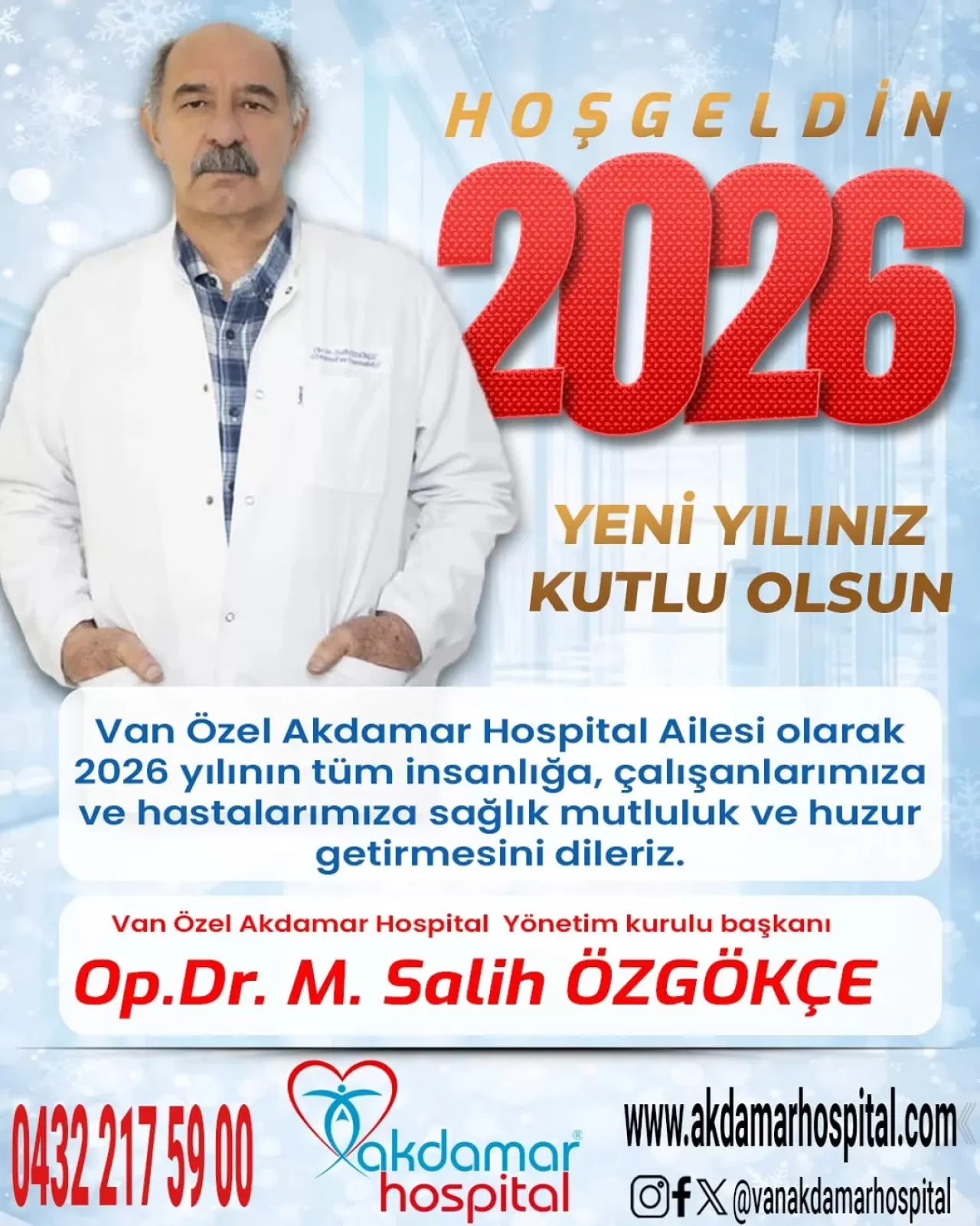 Van Özel Akdamar Hospital'dan 2026 Yılı İçin Sağlık ve Huzur Temennisi
