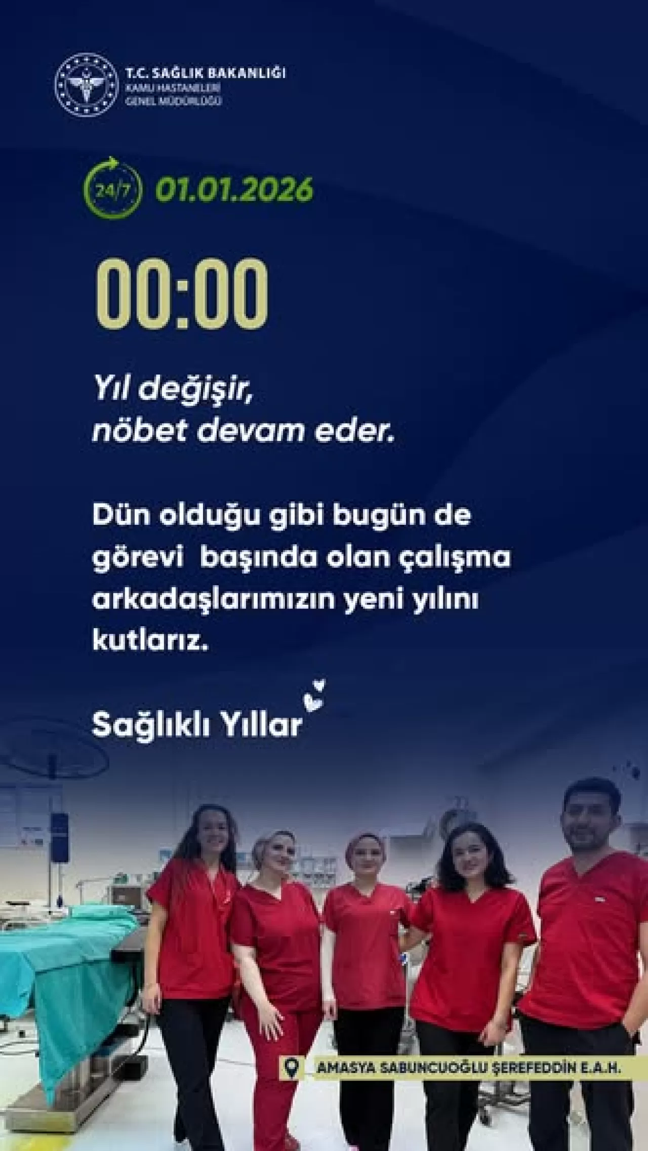 Kırıkkale'de Sağlık Çalışanları Yılbaşında da Nöbette