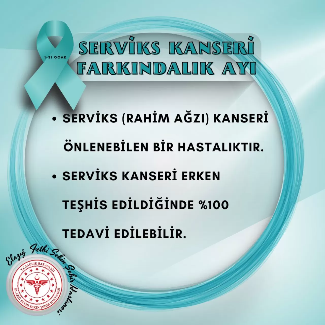 Elazığ'da Serviks Kanseri Farkındalık Ayı Etkinlikleri Başladı