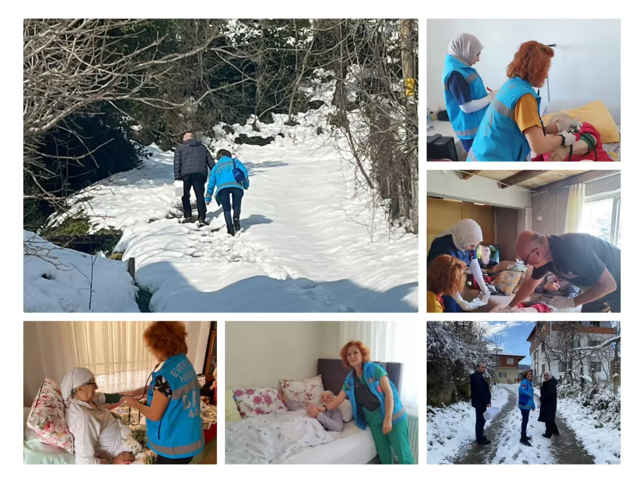 Bartın'da Evde Sağlık Hizmeti Karlı Havalarda Bile Aksatılmıyor