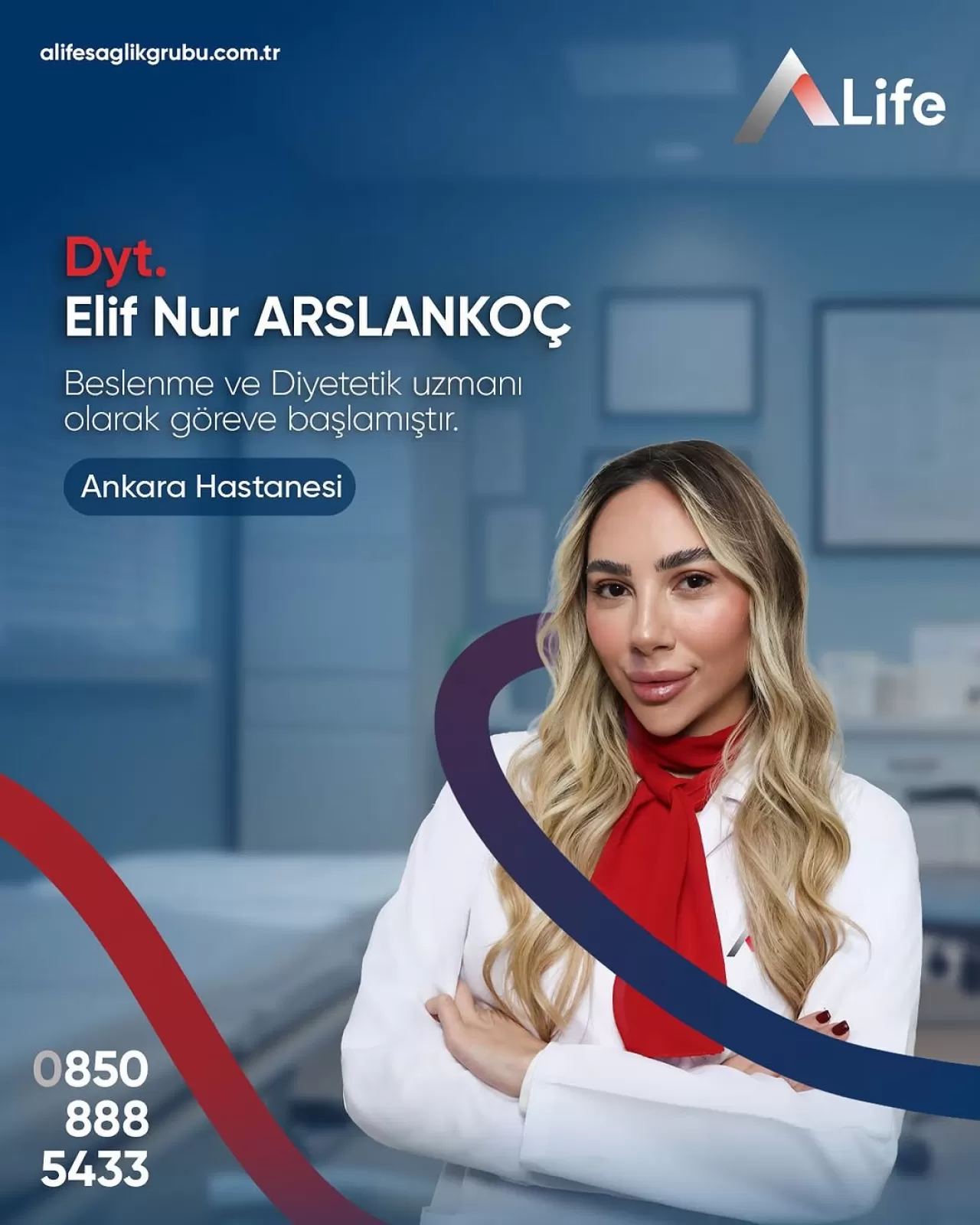 Dyt. Elif Nur Arslankoç, A Life Sağlık Grubu Ankara Hastanesi'nde Hizmet Vermeye Başladı