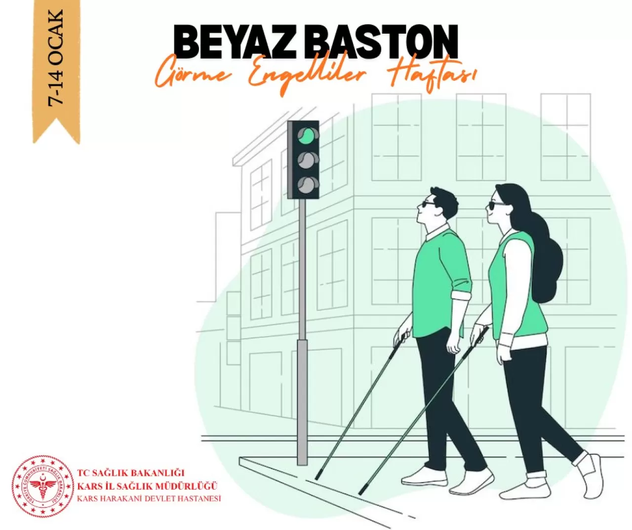 Kars Harakani Devlet Hastanesi'nde Beyaz Baston Görme Engelliler Haftası Etkinlikleri
