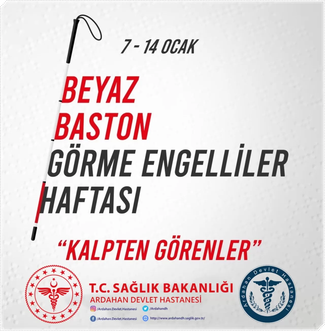 Ardahan'da Beyaz Baston Görme Engelliler Haftası'nda Farkındalık Mesajı