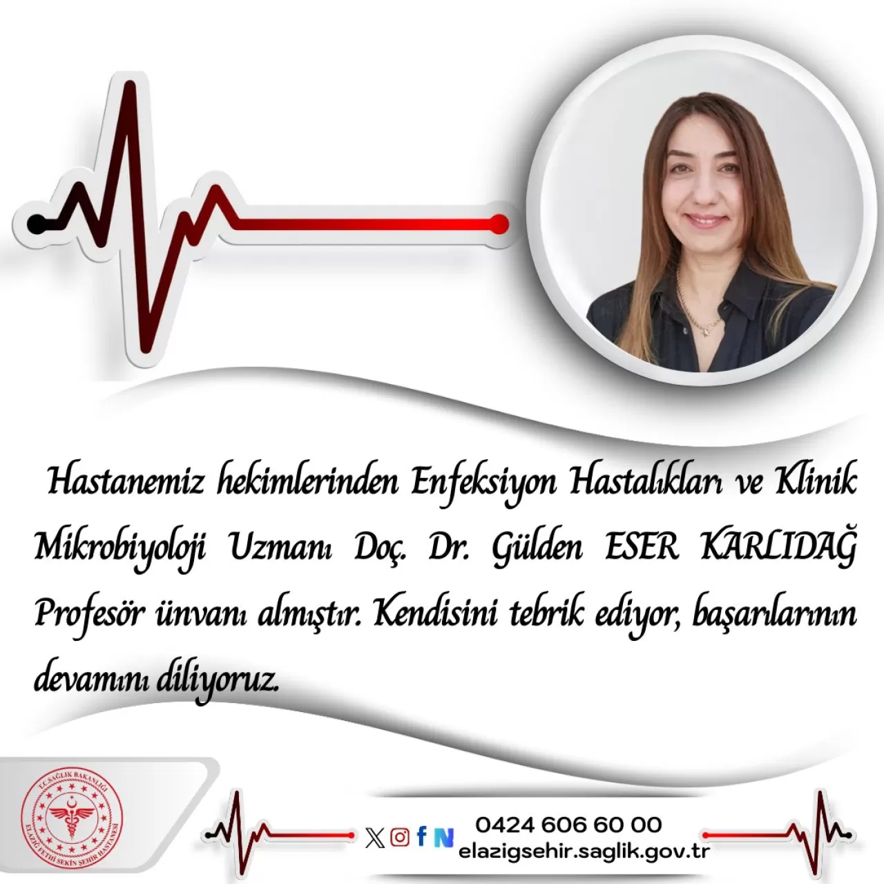 Elazığ Fethi Sekin Şehir Hastanesi Hekimine Profesörlük Unvanı