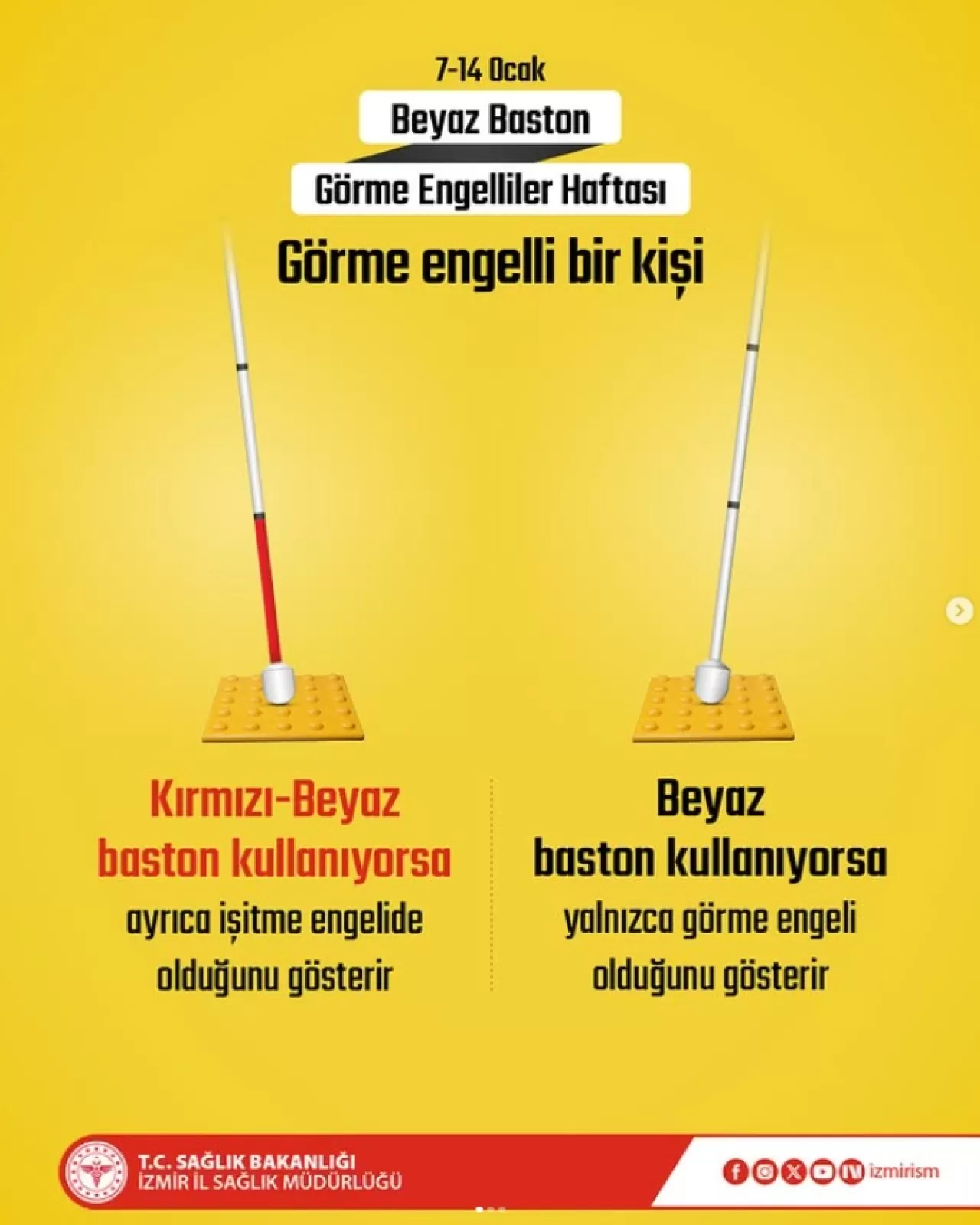 Selçuk Devret Hastanesi'nden Beyaz Baston Görme Engelliler Haftası'nda Anlamlı Etkinlik