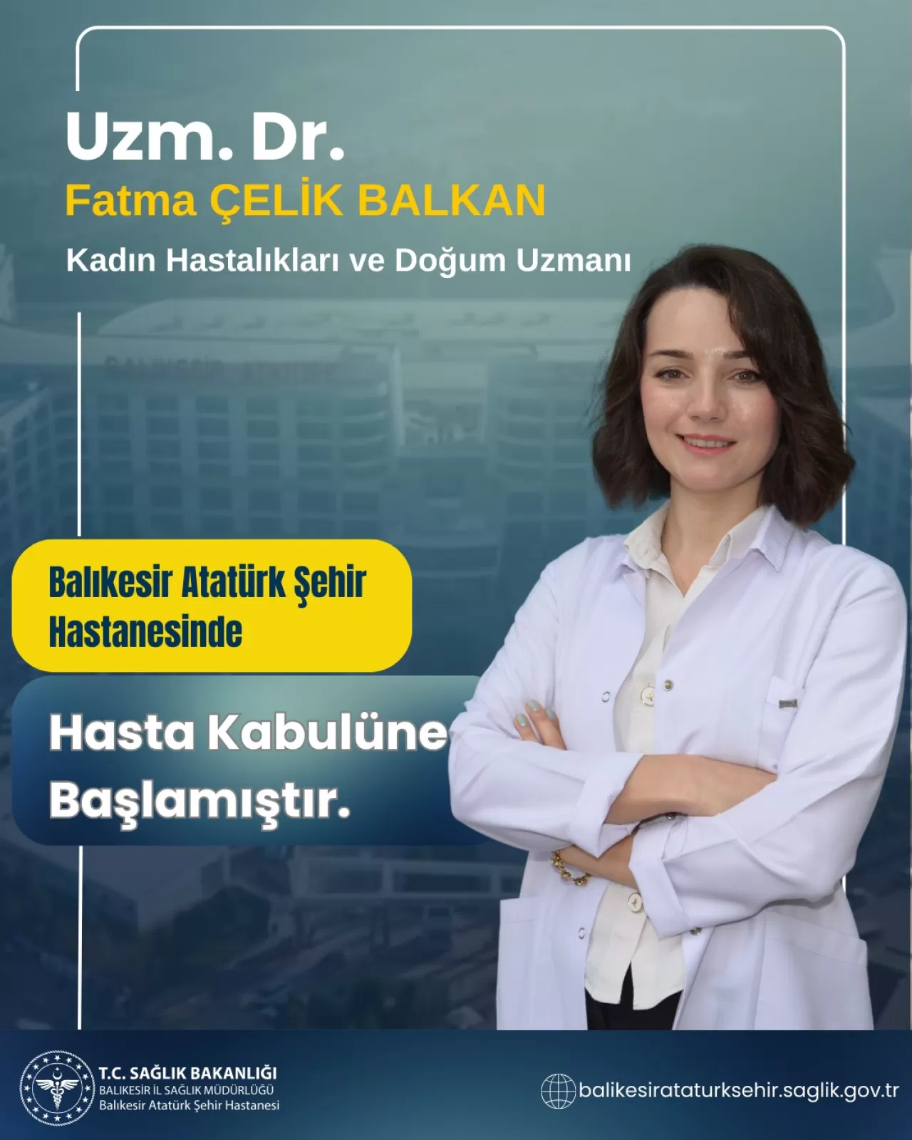 Dr. Fatma Çelik Balkan, Balıkesir Atatürk Şehir Hastanesi'ndeki Görevine Başladı