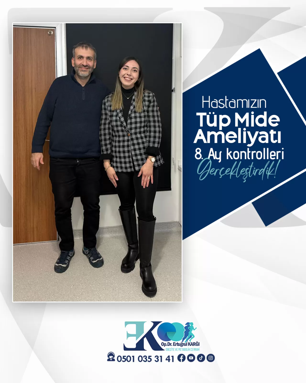 Tüp Mide Ameliyatı Sonrası 8. Ayda Sağlıklı Kilo Kontrolleri