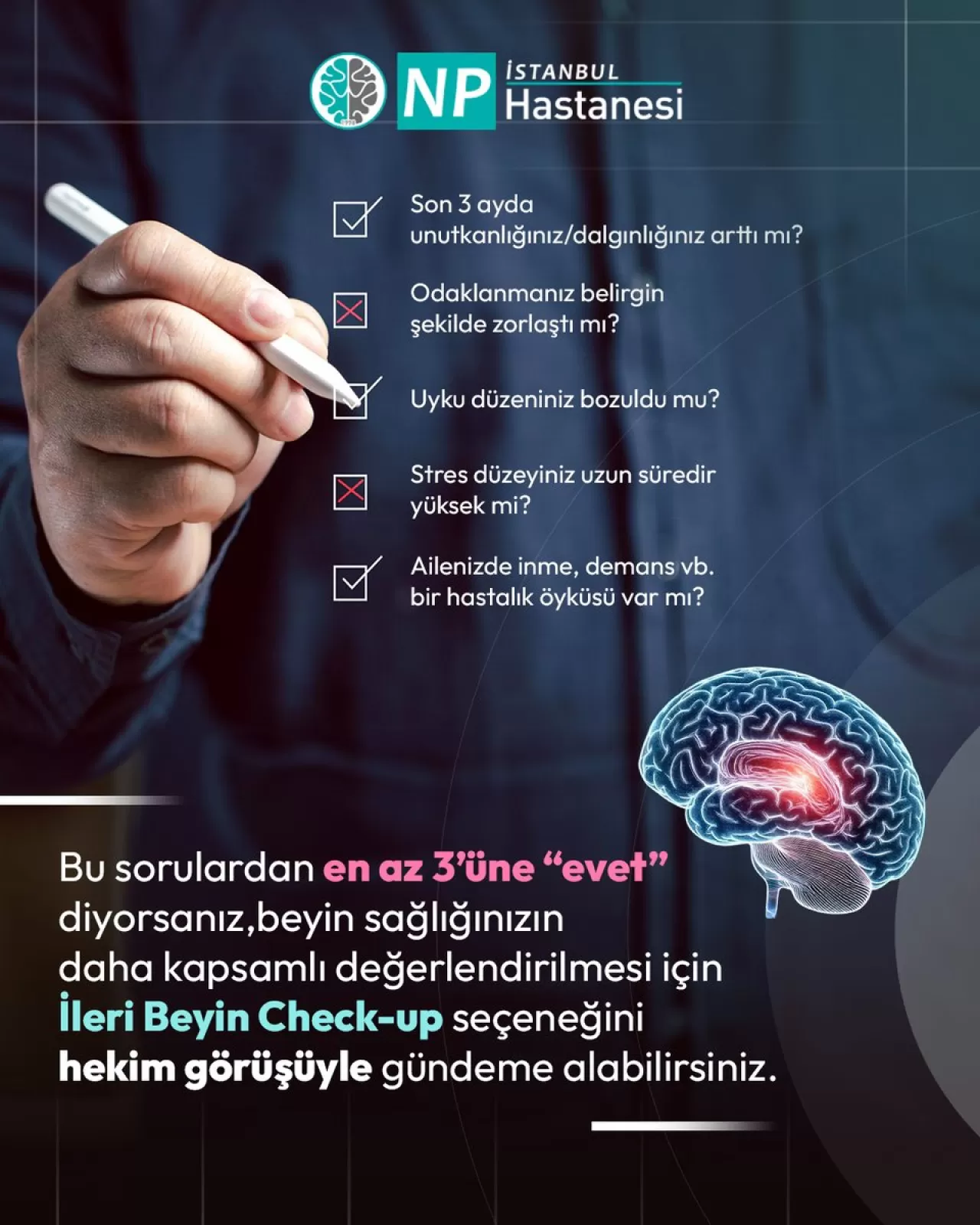 NPİSTANBUL Hastanesi'nden Beyin Sağlığı İçin Kapsamlı Değerlendirme: İleri Beyin Check-up