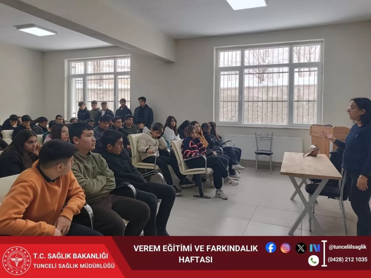 Tunceli'de Liselerde Verem Eğitim ve Farkındalık Çalışması