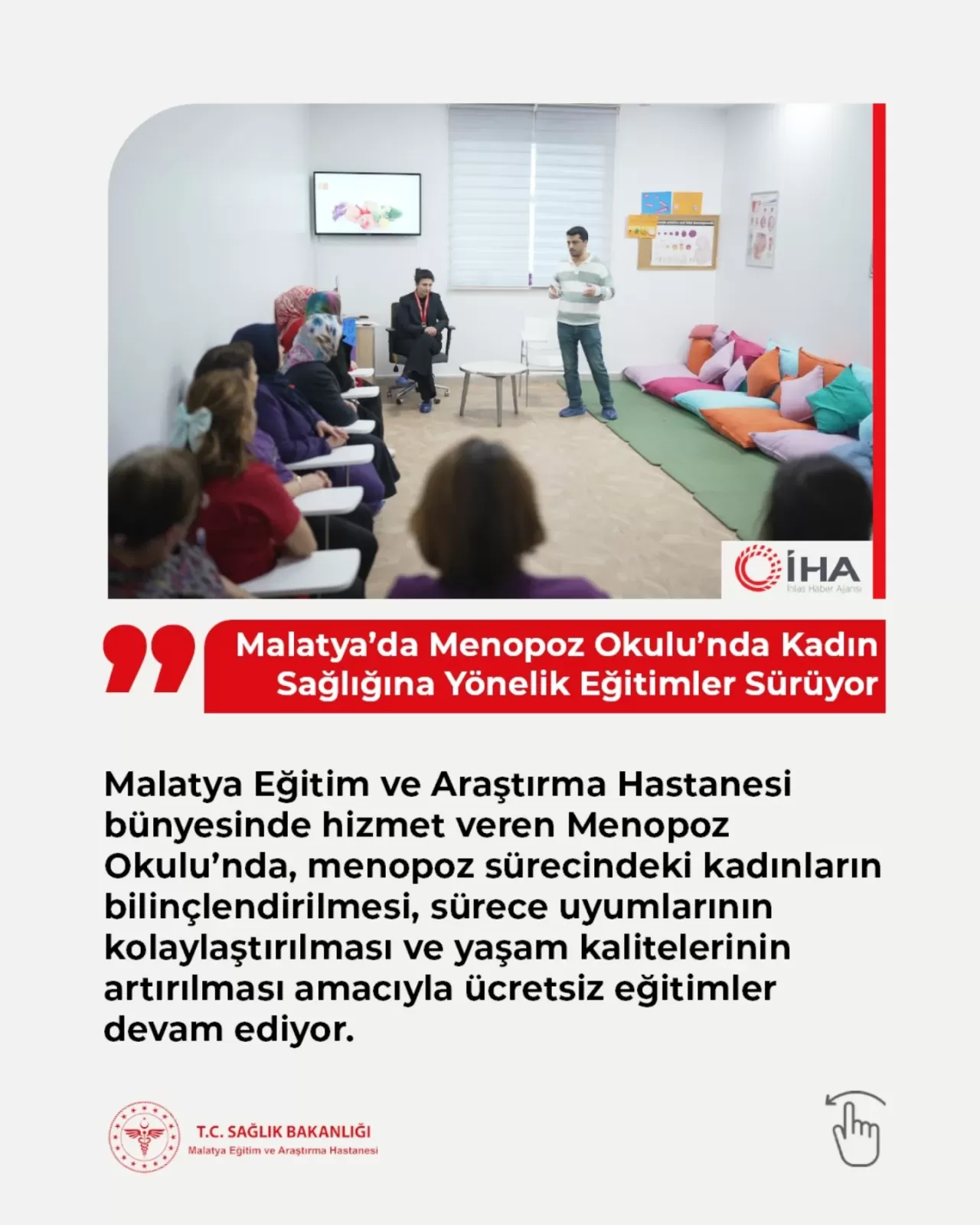 Malatya'da Kadınlar İçin Ücretsiz Menopoz Okulu Hizmete Girdi