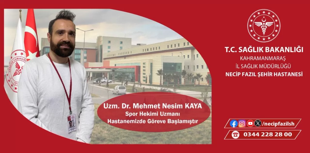 Necip Fazıl Şehir Hastanesi'ne Yeni Spor Hekimi