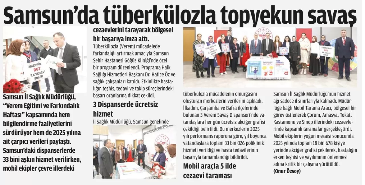 Samsun İl Sağlık Müdürlüğü, Tüberküloza Karşı Online Mücadele Başlattı