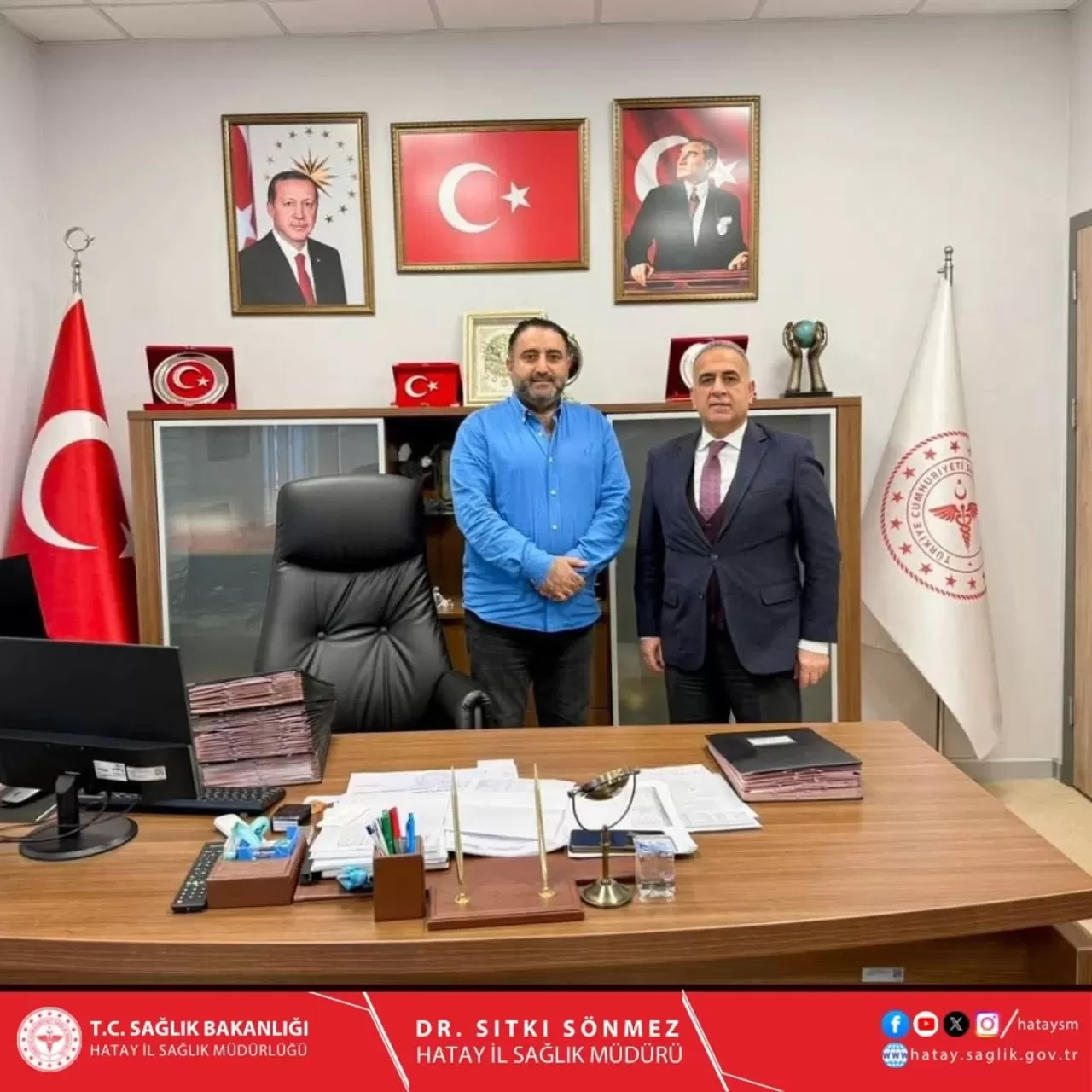 Altınözü Belediye Başkanı, Hastane Başhekimini Ziyaret Etti