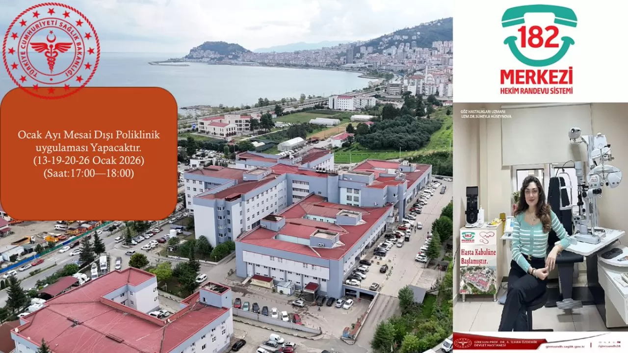 Giresun'da Mesai Saatleri Dışında Göz Polikliniği Hizmeti Başlıyor
