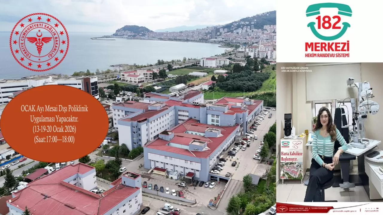 Giresun'da Mesai Saatleri Dışında Göz Polikliniği Hizmeti Başlıyor