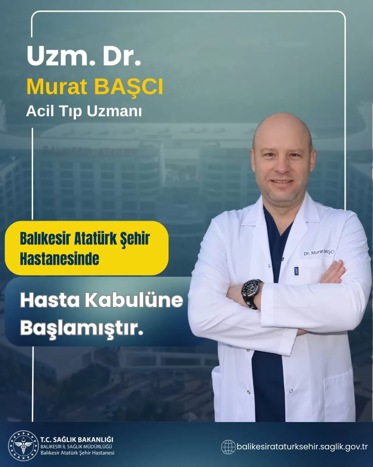 Acil Tıp Uzmanı Dr. Murat BAŞÇI, Ekin Tıp Merkezi Altınoluk'ta Hasta Kabulüne Başladı