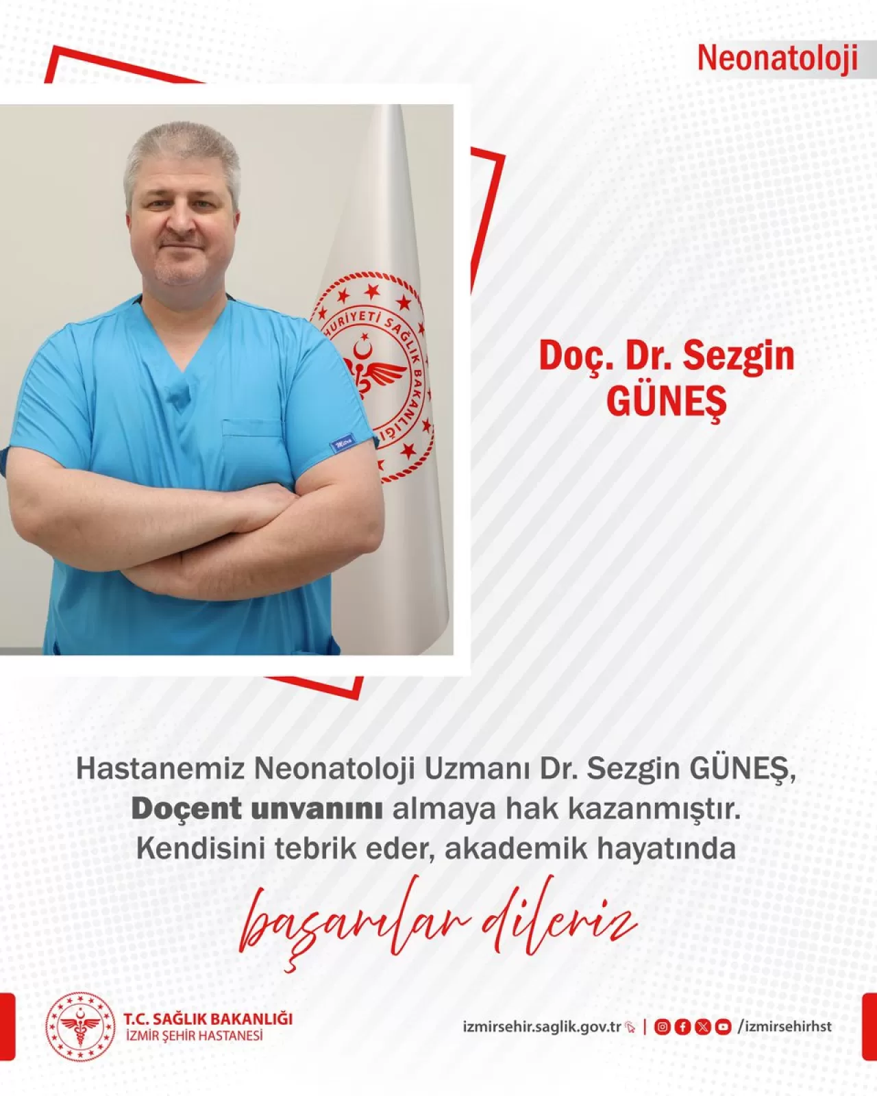 İzmir Şehir Hastanesi Hekiminden Akademik Başarı: Dr. Sezgin Güneş Doçent Unvanını Aldı