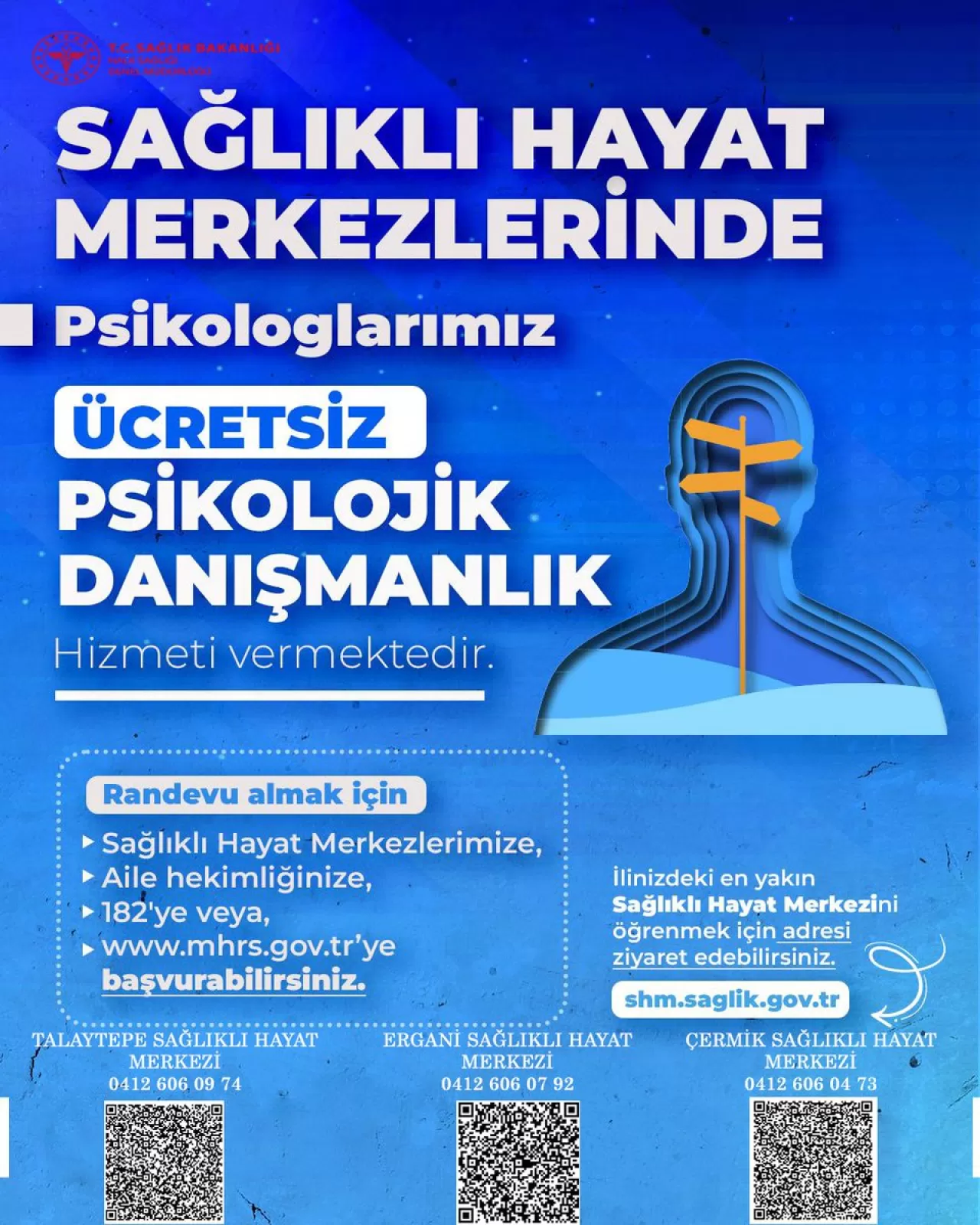 Diyarbakır'da Ücretsiz Psikolojik Danışmanlık Hizmeti