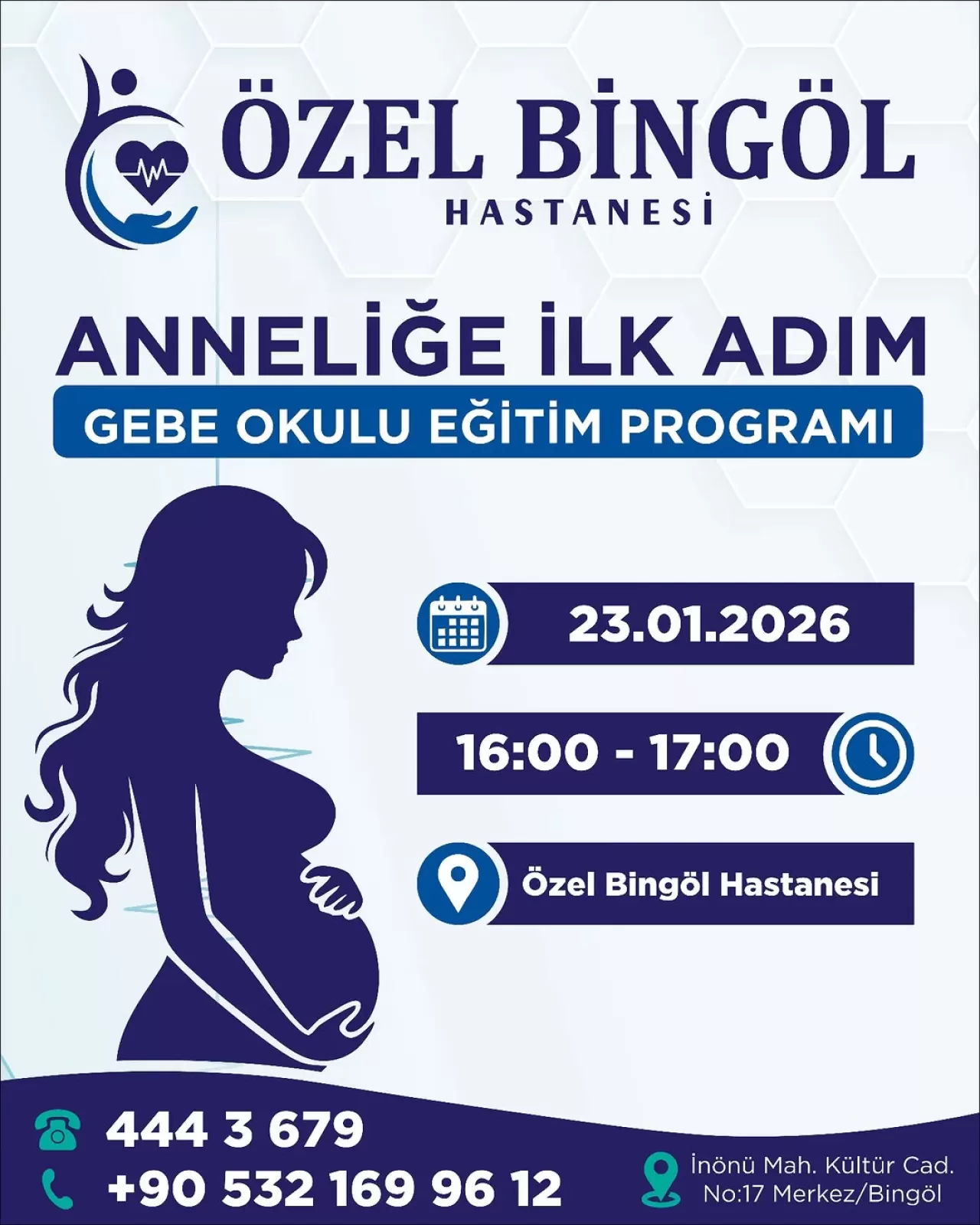Özel Bingöl Hastanesi'nde Ücretsiz Gebe ve Anne Eğitimi Programı