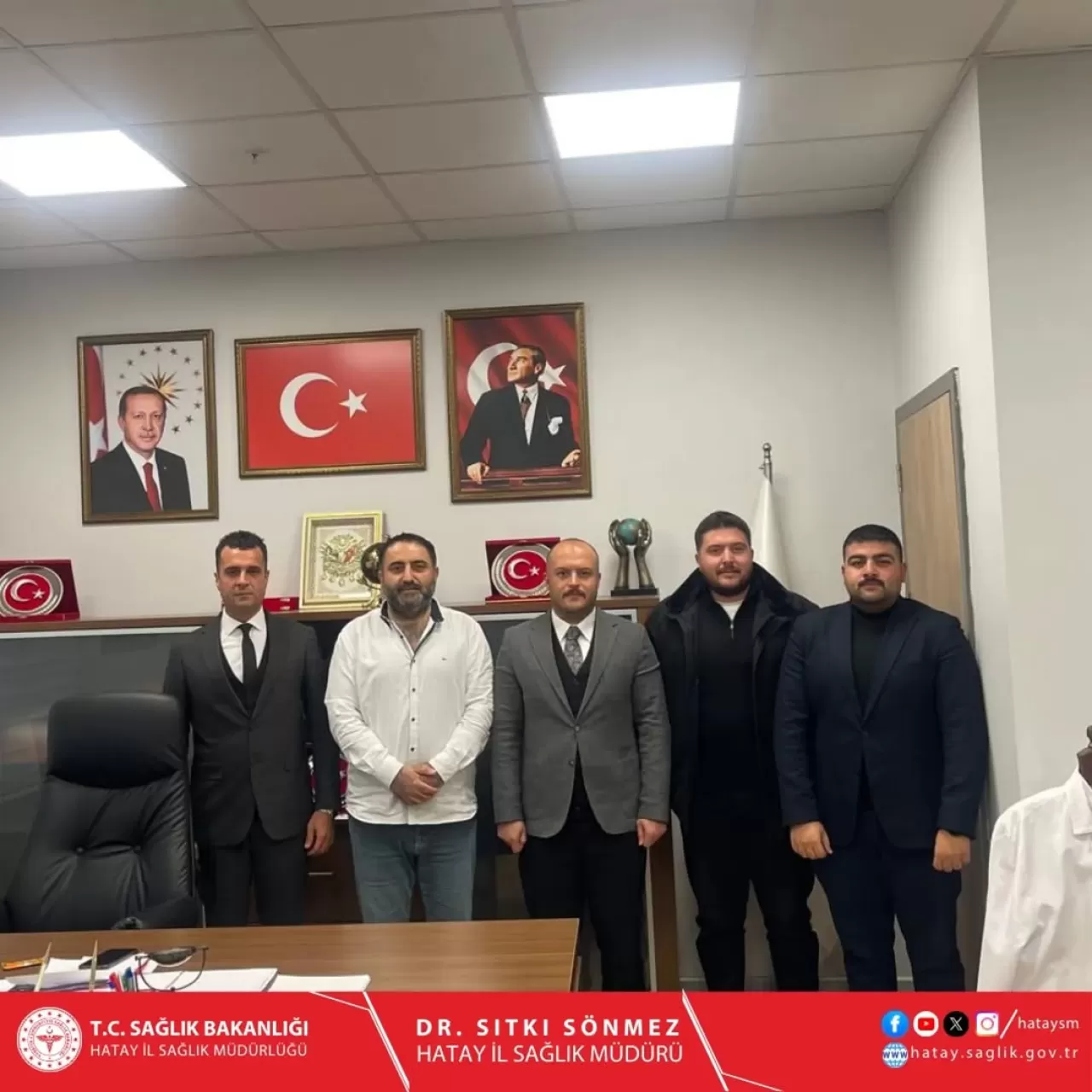 Hatay Ülkü Ocakları'ndan Hastane Başhekimi'ne Hayırlı Olsun Ziyareti