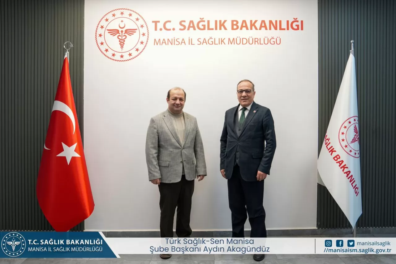 Türk Sağlık Sen Manisa Şube Başkanı İl Sağlık Müdürü'nü Ziyaret Etti