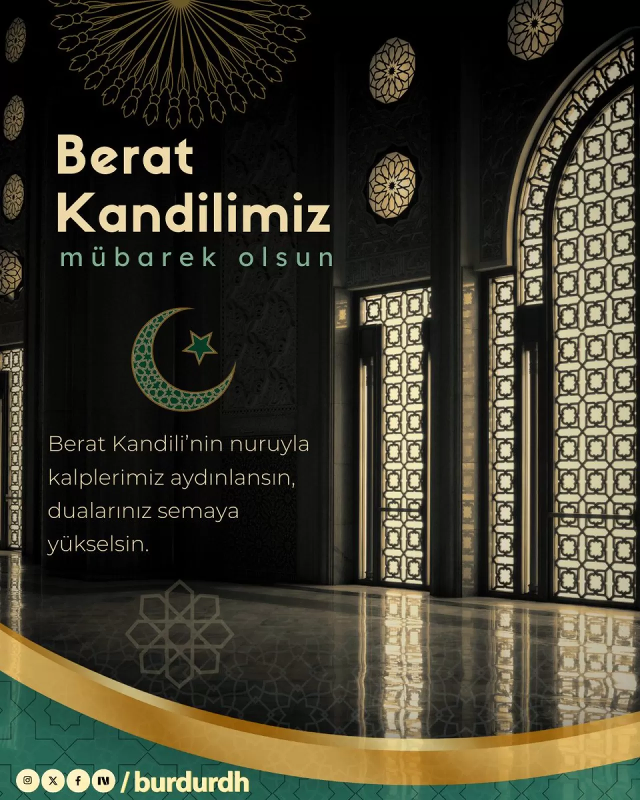 Burdur Devlet Hastanesi'nden Berat Kandili Mesajı