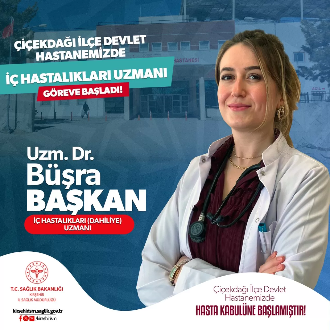 Kırşehir Çiçekdağı'na Yeni Hekim Ataması Yapıldı
