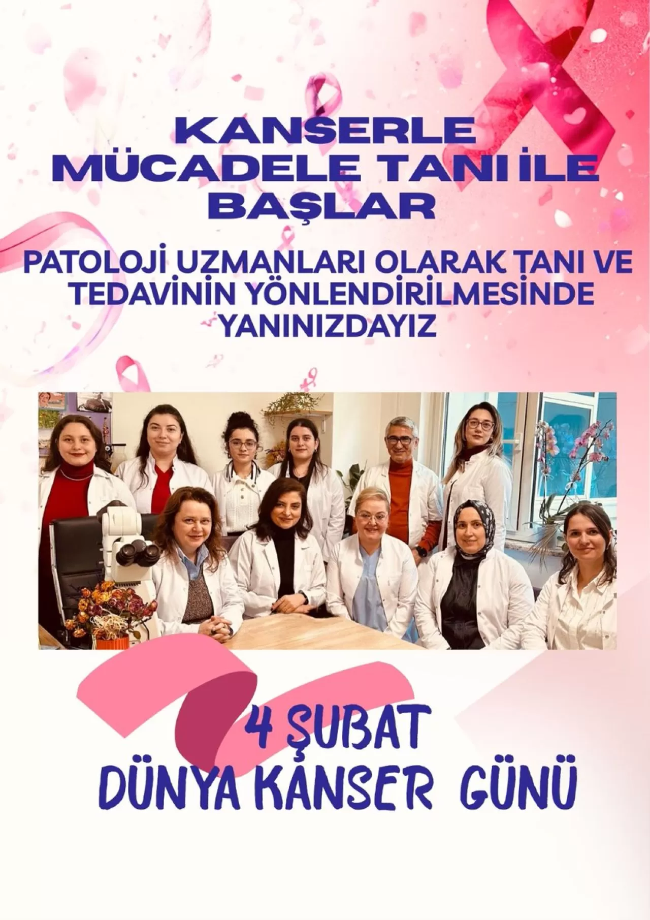 Giresun'da 4 Şubat Dünya Kanser Günü'nde Patoloji Kliniğinden Anlamlı Mesaj