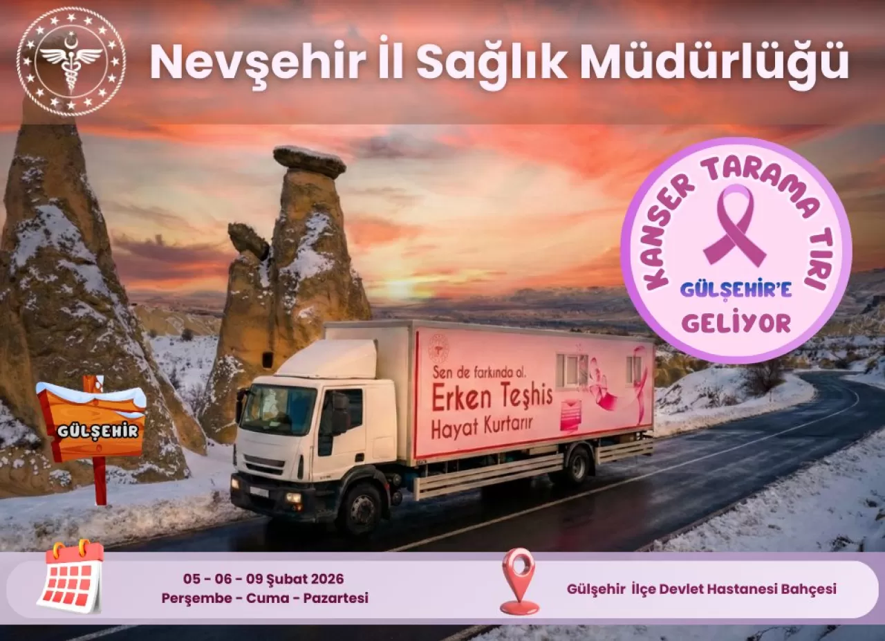 Nevşehir'de Ücretsiz Kanser Taraması: Gülşehir'de Sağlık Tırı Hizmete Girecek