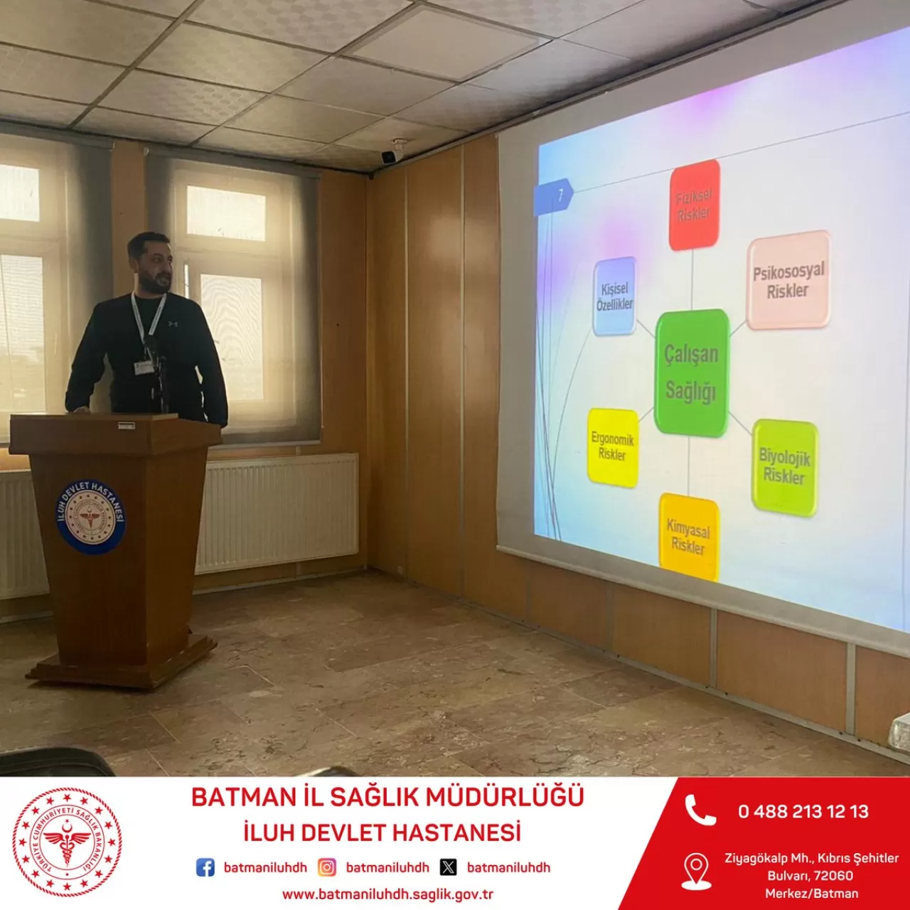 Batman İluh Devlet Hastanesi'nde İş Sağlığı ve Güvenliği Eğitimi Düzenlendi